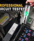 5-90V Digital LED Circuit Tester With Voltage Display Auto Bidirectional Light Tester Extended Spring Wire And Probe For Cars Trucks RVs And More Easy Read Electrical Voltage Checker For Vehicle Troubleshooting, testing car fuse box