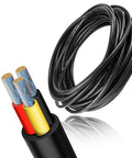 16 Gauge 3 Conductor Electrical Wire 49.2 Feet Long Ultra Flexible Low Voltage Cable With 3 Pin Black PVC Jacket Tinned Copper Stranded