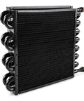 Half Inch Transmission Cooler Kit With Aluminum Tube And Fin 16 Pass Universal Oil Cooler side view showing fin design