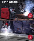 Dual Arc And Lift TIG Welder With Synergic Control, 200A MMA Inverter Welder, 110V And 220V Portable Machine in use