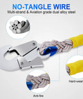 Self Retracting Lifeline Fall Arrestor 23 Foot Double Locking Cable With Aviation Grade Steel Wire showing no-tangle multi-strand wire.