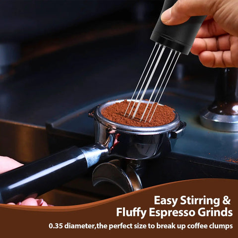 Espresso Distribution Tool With 0.35mm 304 Stainless Steel Needles Installed Plus 10 Extra For Replacement.