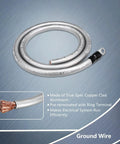 Heavy Duty Big 3 Power Upgrade Kit, 1/0 Gauge Main Cable And Ground Strap For Whips And Rigs. Premium Copper Build with flexible ground wire.