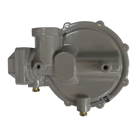 Cavagna Kosan 998LP-05 propane regulator, gray metal low‑pressure 2nd stage with side outlet.