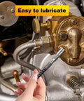 Using 90 Degree Grease Coupler Set With Slotted Right Angle Combo And 12 Inch Spring Flex Hose for lubrication in tight spaces