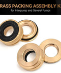 Brass assembly kit for Interpump and General Pumps, part of the All In One 20mm Pressure Washer Seal Kit For A Quick Easy Rebuild Complete Packing Set.