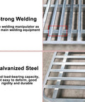 Rugged As Nails Steel Forklift Pallets Built Heavy Duty For Warehouse Storage Platform With Sure Grip Anti Slip Metal Grid showing strong welding and galvanized steel.