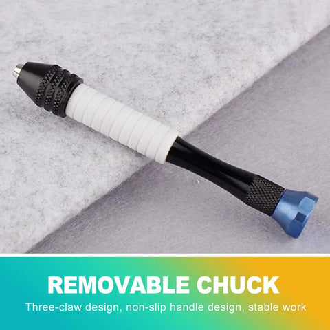 Removable chuck from 26 Pcs Pin Vise Hand Drill Set for Jewelry Making and DIY Projects, resting on a surface.