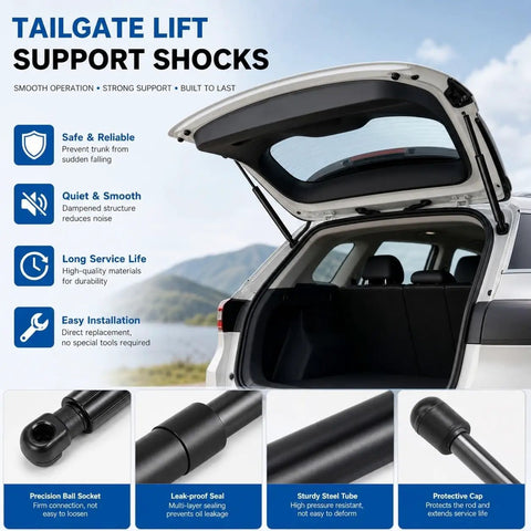 Trunk Gas Strut Lift Support For Smart FORFOUR 454 Hatchback 2004 2005 2006 Heavy Duty Boot Lid Shock Absorber on open tailgate