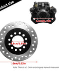 Rear And Front Hydraulic Brake Assembly Caliper Master Cylinder Kit With Disc Rotor And Brake Pad For Go Kart Golf Cart And ATV Replacement Beefed Up Stopping Power For 50cc To 200cc Engines, image of disc rotor with measurements
