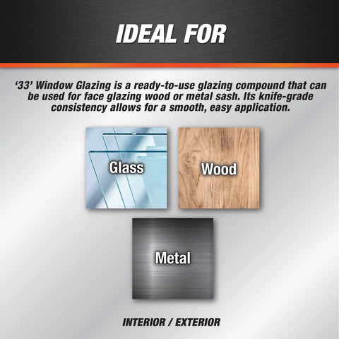 Ready To Use White Window Glazing Compound 32 Oz Tube Builds Rock Solid Airtight And Watertight Seal For Wood Metal Aluminum Sash Slick Finish Diy Home Upgrade Without Any Headache