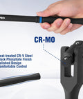 Gator Tough 16 Inch Heavy Duty Breaker Bar With Swivel Flex Head And 3/8 And 1/2 Inch Drives showcasing heat-treated CR-MO steel.