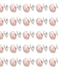 25Pcs No Sew Faux Pearl Brooch Pins Detachable Sweater Clips Reusable Shirt Fasteners displayed in a grid pattern.
