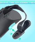 Adjustable Strap With Quick Release Buckles For Snorkel Fins Replacement Parts, showing easy on off design and durable silicone link