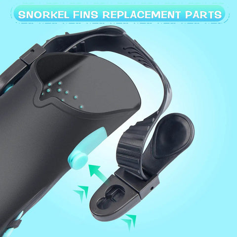 Adjustable Strap With Quick Release Buckles For Snorkel Fins Replacement Parts, showing easy on off design and durable silicone link