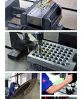 Versatile Electric Tapping Machine With Auto Oil Spraying System And Flexible 360 Degree Head in use, showing precision tapping on metal workpieces.