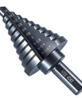 10 Size Step Drill Bit Set For Metal Sheets From One Quarter Inch To One And Three Eighths Inch HSS Titanium Coated Cone Bit