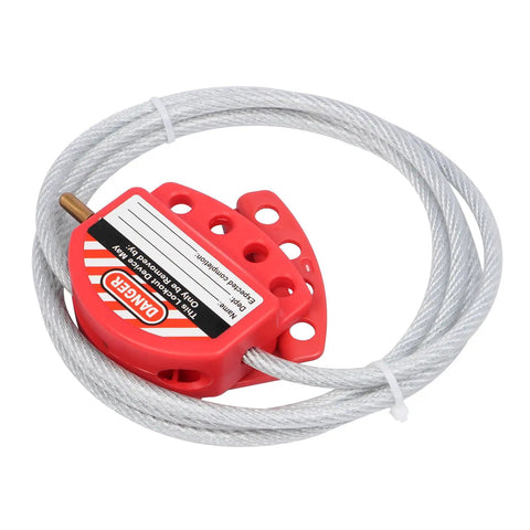 Rock Solid Adjustable Steel Cable Lockout Tagout Security Lock With Thick Vinyl Coated Wire And Brass Ends Industrial Loto Padlock Kit Built Like A Tank For Plant Maintenance Pack Of Four