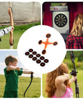 Heavy Duty Spinning Target With Thickened Roller For Indoor Outdoor Fun Includes 10 Paper Pellet Sheets Built Tough For Backyard Park Camping And Family Games shown with archery and dart games, highlighting versatility and use.