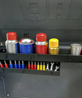 Magnetic Spray Can Holder Set Of 4 For Garage And Workshop Easy Access Magnet Toolbox Organizer For aerosol cans and tools installed