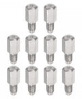 Brass Straight Grease Fitting M3 X 0.5mm Thread hydraulic lubrication fittings kit, 10 pack, for machines and gearheads, oil spill proof