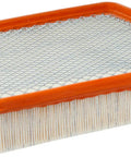 OE Style Air Filter For Cars And SUVs, Durable Engine Filter That Keeps Pollutants Out, compact rectangular filter with orange trim