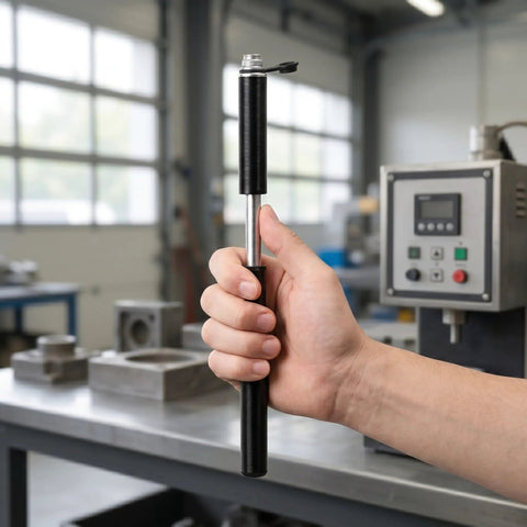 Hand holding Manual Wax Injector For Jewelry Casting With Leakfree Air Pump, square metal wax injector for molds