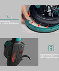 Electric Drywall Sander Kit With Integrated Vacuum Dust Collector And Telescoping Pole Sander Attachment, detachable edge detail for easy cleaning.