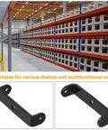 Heavy Duty U Shaped Shelf Brackets With Center Hole 2 Pack Steel Mounting Hardware for industrial shelving