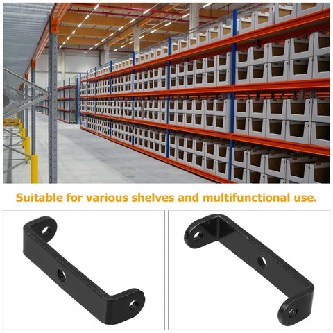 Heavy Duty U Shaped Shelf Brackets With Center Hole 2 Pack Steel Mounting Hardware for industrial shelving