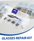 All In One Glasses Repair Kit Set With Assorted Screws Nose Pads Mini Screwdrivers And Accessories for quick fixes