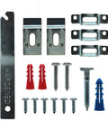 Heavy Duty Anti Theft Picture Hangers Bulk Pack 25 Count Security Frame Lock Hanging Kit with T Head Screws and Earthquake Proof Art Hangers components.