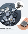Anti Static Chip Case With Transparent Lid And Black Base Compact Electronics Parts Organizer Box For Safe Storage And Static Shielding Of Small Components 1.57 X 1.38 X 0.59 Inches, holding electronics parts