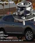 Beefed-Up Front Wheel Hub And Bearing Assembly Set With ABS For 2008 2013 Rogue 2014 2015 Rogue Select And 2008 2012 Sentra
