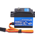 Heavy Duty 35Kg Digital Metal Gear Servo For Rc Cars Aluminum Build with wire connections and torque rating shown.