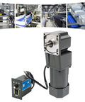 Beefy 110V Gear Motor With Governor, 120W, 20Nm Torque, 0 To 45 RPM, Reversing Function, with machinery background