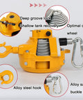 Heavy Duty Retractable Spring Balancer and Tool Holder with 1.5 Meter Wire Rope and Hook for Workshop and Auto Shop Adjustable Tension for 15 to 22 Kilogram Load Space Saving Hanging Equipment, yellow alloy steel hook