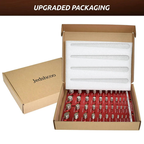 Packaging of Must Have Portable Thread Gauge And Bolt Size Finder With Optimized Spacing 44 Nut And Bolt Sizes inside cardboard box