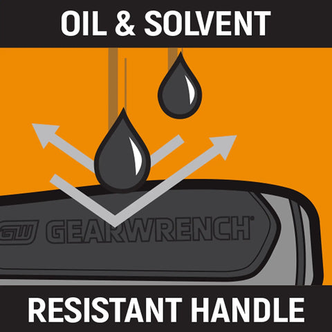 Oil and solvent resistant handle of 2 Piece Phillips And Slotted Screwdriver Set Pro Grade With Dual Material Handles Extra Long Blades