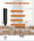 Handheld Milk Frother Battery Operated Electric Foam Maker Wand With Stainless Steel Whisk product details