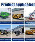 Various applications of Badass Compact Crawler Crane 1.5 Ton 3 Ton Hydraulic Telescopic Lift in construction, maintenance, and loading.