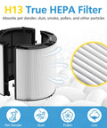 2 Pack 360 Degree Glass HEPA And Activated Carbon Filter Replacement For HP1 HP2 TP09 TP07 TP06 TP04 TP10 TP7A HP04 HP06