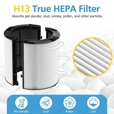 2 Pack 360 Degree Glass HEPA And Activated Carbon Filter Replacement For HP1 HP2 TP09 TP07 TP06 TP04 TP10 TP7A HP04 HP06