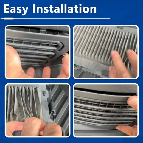 Hands installing Premium G92DH-15010 Hybrid Battery Cooling Intake Air Filter Replacement Compatible With Toyota Tundra Hybrid 2022 2023 2024 2025 Models.