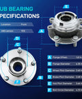 Front Wheel Hub And Bearing Assembly 5 Lug Fit For 2007-2018 Nissan Altima 2009-2018 Murano Diagram with Specifications