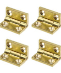 Compact Brass Cabinet Hinges For Jewelry Boxes And Dollhouse Models 4 Pack 90 Degree Small Butt Hinges With Screws