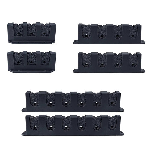 Heavy Duty Steel Fishing Rod Storage Rack Wall Mount Holder For Three Four Or Six Rods With Foam Inserts And Mounting Hardware