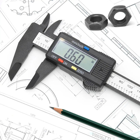 Handy Digital Caliper With Inch To Millimeter Conversion Extra Large LCD Screen on architectural drawings