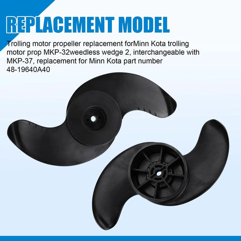 Pro Trolling Motor Propeller Weedless Wedge Two Style Fits Three And Five Eighths Inch Motor Diameters For All Terrain Endura Max Pro Maxxum Edge Camo Series Boats OE Replacement 2091160 1865017 1pc