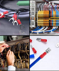 Assorted 280 Piece Electrical Cable Connectors Kit with Insulated Wire Terminals Including U Type Fork Spade Butt Ring Terminals